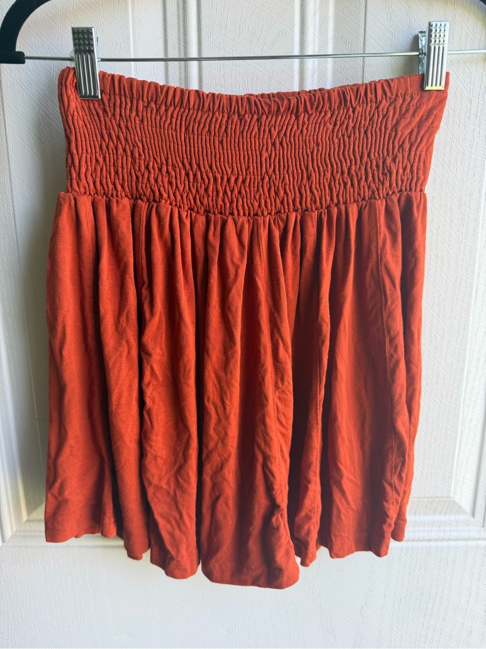 Earthbound Smocked Tube Top Small Rust Orange Boho Festival Cottagecore